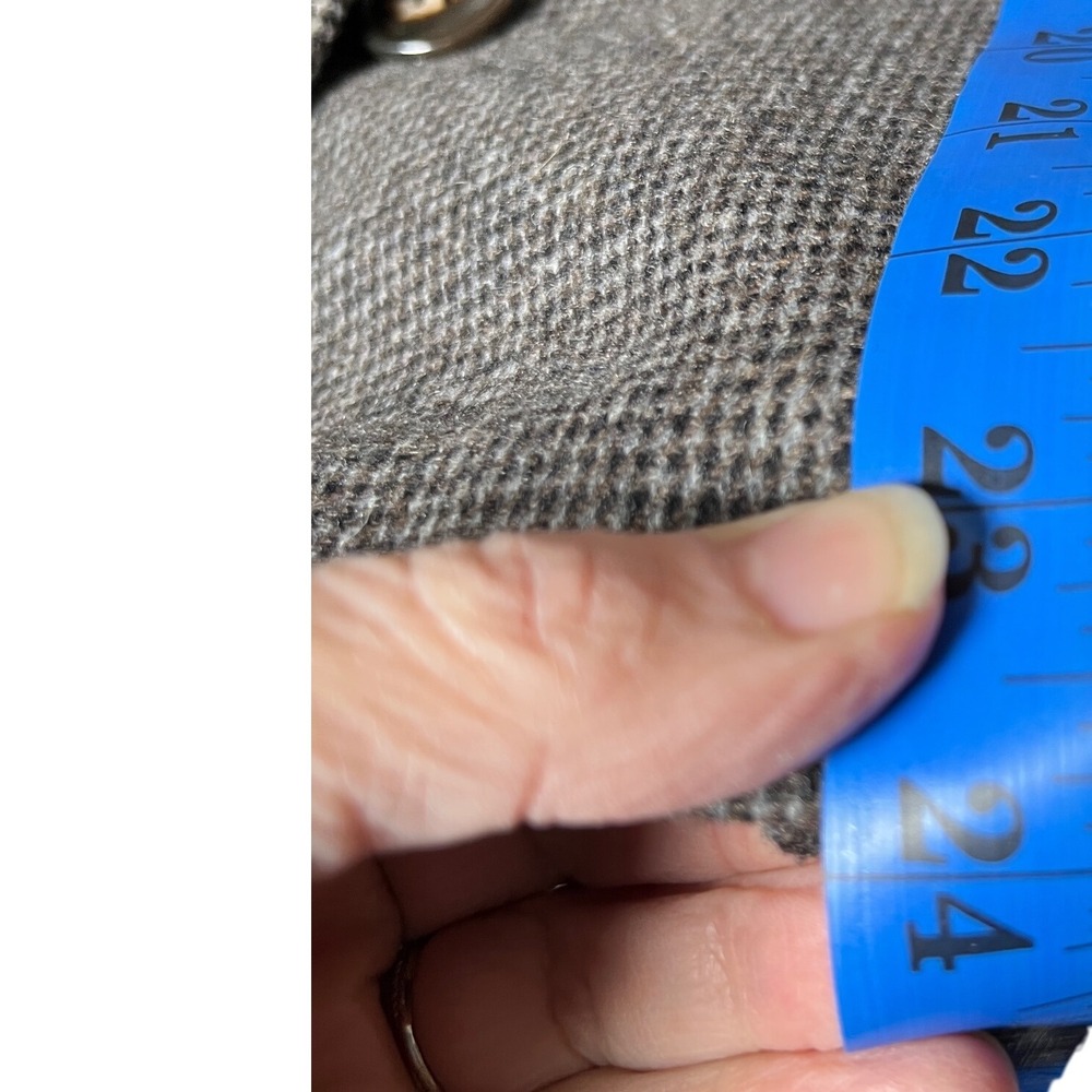 Quiet‎ Luxury Wool Blend Skirt Suit Gray Houndstooth Vintage Step by Step Sz 12 - Picture 9 of 16